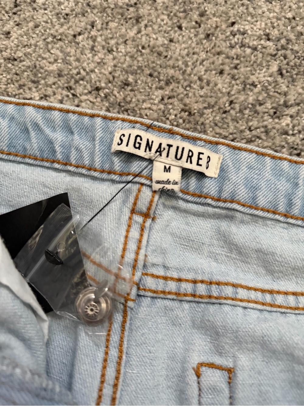 Signature8 Light Blue Ripped Denim Shorts - Picture 2 of 2